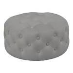 Σκαμπό-Πουφ Ferdia Pakoworld Βελούδο Γκρι Φ59x28.5εκ