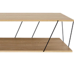 Tραπέζι Σαλονιού Tars Pakoworld οακ-Μαύρο 120x48x30εκ