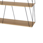 Βοηθητικό Τραπέζι-Ραφιέρα Tars Pakoworld οακ-Μαύρο 120x30x90εκ