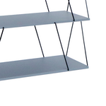 Βοηθητικό Τραπέζι-Ραφιέρα Tars Pakoworld Γκρι-Μαύρο 120x30x90εκ