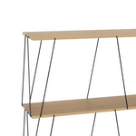 Βοηθητικό Τραπέζι-Ραφιέρα Tars Pakoworld oak-Μαύρο 80x30x69.2εκ