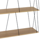 Βοηθητικό Τραπέζι-Ραφιέρα Tars Pakoworld oak-Μαύρο 80x30x69.2εκ