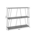 Βοηθητικό Τραπέζι-Ραφιέρα Tars Pakoworld oak-Μαύρο 80x30x69.2εκ