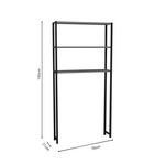 Έπιπλο Πλυντηρίου Bothy Pakoworld oak Μελαμίνης-Μαύρο Μέταλλο 70x21x150εκ