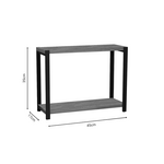 Επιτραπέζια Ραφιέρα Lerf Pakoworld oak Μελαμίνης-Μαύρο Μέταλλο 45x17x35εκ