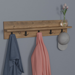 Κρεμάστρα Τοίχου Esform Pakoworld oak Μελαμίνης 80x11x18εκ