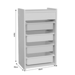 Συρταριέρα με Καλάθια Toyli Pakoworld Λευκό Μελαμίνης 45x30x78εκ