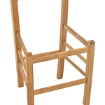 Καρέκλα Καφενείου Marf Pakoworld Μασίφ Ξύλο Οξιάς Λούστρο Καρυδί 41x42x92εκ