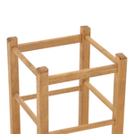 Σκαμπό Καφενείου Oligor Pakoworld Μασίφ Ξύλο Οξιάς Λούστρο Καρυδί 34x34x47εκ