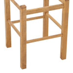 Σκαμπό Καφενείου Oligor Pakoworld Μασίφ Ξύλο Οξιάς Λούστρο Καρυδί 34x34x47εκ