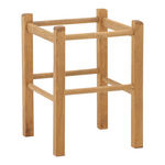 Σκαμπό Καφενείου Oligor Pakoworld Μασίφ Ξύλο Οξιάς Λούστρο Καρυδί 34x34x47εκ