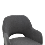 Σκαμπό bar Renish Pakoworld Μπουκλέ Γκρι-Μεταλλικό Μαύρο Πόδι 51x57x114εκ