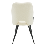Καρέκλα Renish Pakoworld Μπουκλέ Εκρού-Μεταλλικό Μαύρο Πόδι 61x47x91.5εκ
