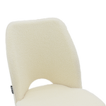 Καρέκλα Renish Pakoworld Μπουκλέ Εκρού-Μεταλλικό Μαύρο Πόδι 61x47x91.5εκ