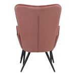 Πολυθρόνα με Υποπόδιο Dorita Pakoworld Βελούδο Σάπιο Μήλο-Πόδι Μαύρο Μέταλλο 68.5x76x103εκ