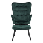 Πολυθρόνα με Υποπόδιο Dorita Pakoworld Βελούδο Κυπαρισσί-Πόδι Μαύρο Μέταλλο 68.5x76x103εκ