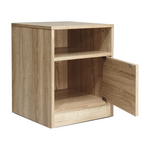 Κομοδίνο Foly Pakoworld με ένα Ντουλάπι Sonoma 40x40x50εκ