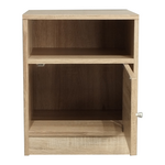 Κομοδίνο Foly Pakoworld με ένα Ντουλάπι Sonoma 40x40x50εκ