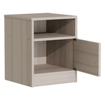 Κομοδίνο Foly Pakoworld με ένα Ντουλάπι Γκρι oak 40x40x50εκ