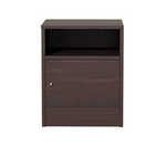 Κομοδίνο Foly Pakoworld με ένα Ντουλάπι Καρυδί 40x40x50εκ