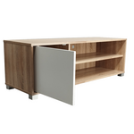 Έπιπλο Τηλεόρασης Ellon Pakoworld Μελαμίνης Sonoma-Λευκό 120x40x41εκ.