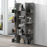 Βιβλιοθήκη Charles Pakoworld Μελαμίνης Γκρι oak 90x31x182.5εκ