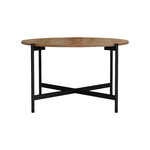 Τραπεζάκι Σαλονιού Aisle Pakoworld Μελαμίνης Φυσικό-Μαύρο Φ80x45εκ