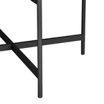 Τραπεζάκι Σαλονιού Aisle Pakoworld Μελαμίνης Μαύρο Μαρμάρου-Μαύρο Μέταλλο Φ80x45εκ