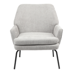 Πολυθρόνα Kieran Pakoworld Ύφασμα Γκρι- Πόδι Μαύρο 77x69x82.5εκ