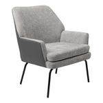 Πολυθρόνα Kieran Pakoworld Ύφασμα Γκρι- Πόδι Μαύρο 77x69x82.5εκ