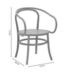 Πολυθρόνα Verfie Pakoworld Φυσικό Ξύλο Οξιάς 55x50x83εκ