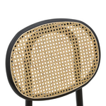 Καρέκλα Zoel Pakoworld Μαύρο Ξύλο Οξιάς-Φυσικό Rattan 45x52x82εκ