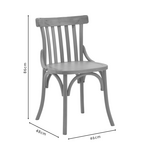 Καρέκλα Flisbie Pakoworld Φυσικό Ξύλο Οξιάς 46x48x86εκ