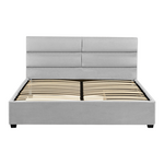 Κρεβάτι Διπλό Anay Pakoworld με Συρτάρι Ύφασμα Γκρι 160x200εκ