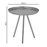 Βοηθητικό Τραπέζι Jacksie Inart Μπρονζέ-Χρυσό Μέταλλο Φ46x48εκ