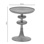 Βοηθητικό Τραπέζι Trego i Inart Χρυσό-Λευκό Μέταλλο Φ33x42εκ