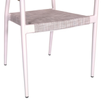 Πολυθρόνα Αλουμινίου Elation Pakoworld Στοιβαζόμενη Λευκός Σκελετός-Textilene Φυσικό Rattan 57x56x78εκ