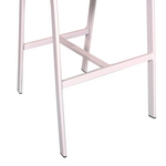 Σκαμπό Μπαρ Αλουμινίου Phoenix Pakoworld Στοιβαζόμενo Λευκός Σκελετός-Textilene Φυσικό Rattan 53x58x103εκ