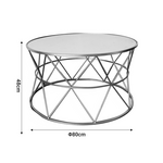 Tραπέζια Σαλονιού Pelosif Inart Χρυσό σετ 2τεμ Μέταλλο