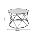 Tραπέζια Σαλονιού Pelosif Inart Χρυσό σετ 2τεμ Μέταλλο