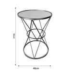 Βοηθητικό Τραπέζι Σαλονιού Vogarton Inart Χρυσό 40x40x56εκ