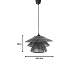 Φωτιστικό Οροφής Μονόφωτο Oakim Inart ε27 Καφέ Paper Rope Φ35.5x170εκ