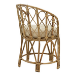 Πολυθρόνα Rostan Inart Φυσικό Rattan με Μαξιλάρι 60x46x80εκ