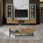 Τραπέζι Σαλονιού Thelma Pakoworld Sonoma Μελαμίνης 120x60x41.6εκ