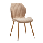 Καρέκλα Fersity Pakoworld Ύφασμα Μπεζ-Πόδι Μέταλλο Φυσικό 48x56.5x85.5εκ