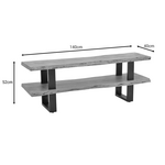 Έπιπλο Τηλεόρασης Fuji Pakoworld Φυσικό Μασίφ Ξύλο Ακακίας 140x40x52εκ