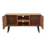 Έπιπλο Τηλεόρασης Dervie Pakoworld Φυσικό Μασίφ Ξύλο Ακακίας 130x43.5x66.5εκ