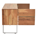 Έπιπλο Τηλεόρασης Dervie Pakoworld Φυσικό Μασίφ Ξύλο Ακακίας 130x43.5x66.5εκ