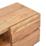 Έπιπλο Τηλεόρασης Dervie Pakoworld Φυσικό Μασίφ Ξύλο Ακακίας 130x43.5x66.5εκ