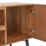 Έπιπλο Τηλεόρασης Dervie Pakoworld Φυσικό Μασίφ Ξύλο Ακακίας 130x43.5x66.5εκ